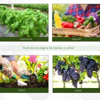 Outsunny Estufa tipo Túnel 8x3x2m Aço e PE 140 g/m² Estufa para Cultivo de Plantas Tomates Verduras com 12 Janelas e Porta Enroláveis Verde(m-7)