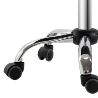 HOMCOM Fotel fryzjerski Krzesło salonowe Krzesło obrotowe Oparcie Z regulacją wysokości Stal PU biały(m-9)