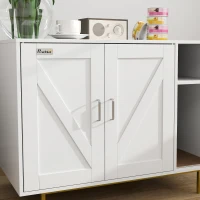 PawHut Móvel Caixa de Areia para Gatos Caixa de Areia para Gatos com Almofada para Arranhar e Compartimento 80x50x61 cm Branco(m-10)