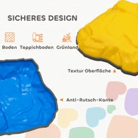 AIYAPLAY 9 Kamieni równoważnych antypoślizgowych do użytku wewnętrznego i zewnętrznego, wspierających koordynację, dla dzieci 3-8 lat, Wielokolorowy(m-6)