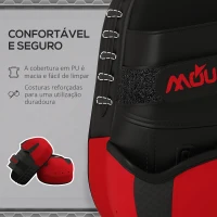 SPORTNOW Plastrons de Boxeo Paos de Muay Thai MMA para Treino de Boxeo Boxing Karate Taekwondo Artes Marciais 24x19x4 cm Vermelho(m-6)