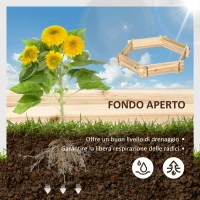 Outsunny Letto per Orto Senza Base e con Struttura a Incastro, in Legno, 100x92x16cm(m-5)