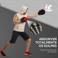 SPORTNOW Plastrons de Boxeo Paos de Muay Thai MMA para Treino de Boxeo Boxing Karate Taekwondo Artes Marciais 24x19x4 cm Vermelho(m-5)