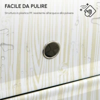 HOMCOM Mobile Scarpiera Modulare Salvaspazio, 6 Cubi 45x35x17 cm in Acciaio e PP, Bianco(m-7)