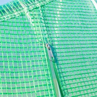 Outsunny Estufa Tipo Túnel de Jardim 600x300x200cm para Cultivo de Plantas Verduras com 8 Janelas e Porta Enroláveis com Zíper Aço Verde(m-8)