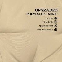 Outsunny Two-Seater Bench Cushion - Khaki(m-4)