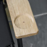 Outsunny 2-Osobowe Krzesło Campingowe, Składane, z Uchwytem na Napoje, 141 x 67 x 80 cm, Czarne(m-8)