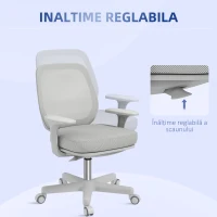 Vinsetto Scaun de Birou cu Inaltime Reglabila, Gri(m-5)