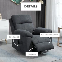 Homcom Scaun Electric cu Ridicare, Buzunare & Telecomanda – Confort Seniori(m-7)