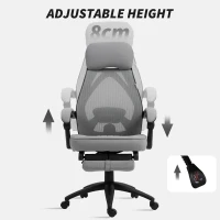 Vinsetto Office Chair with Footrest, High Back Swivel Desk Chair with Adjustable Height and Headrest for Home Office, Dark Grey(m-4)