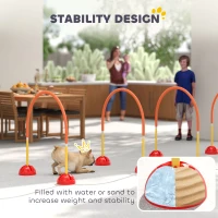 PawHut 4-Piece Dog Agility Training Equipment with 4 Adjustable Width Doors, Bag, for Garden, Orange(m-6)