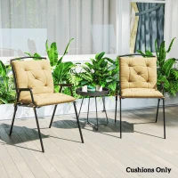 Outsunny Set of Two Outdoor Seat Cushions - Khaki(m-8)