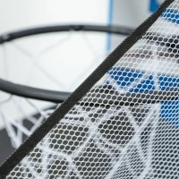 SPORTNOW Stół do gier 5 w 1, bilard, tenis stołowy, hokej, koszykówka, łucznictwo, akcesoria w zestawie, MDF, tworzywo sztuczne, niebieski(m-7)