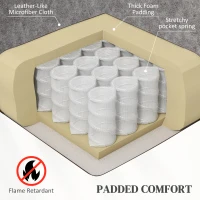 HOMCOM Microfibre Manual Reclining Armchair, with Footrest - Grey(m-5)