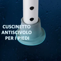 HOMCOM Sgabello Sedile Sedia per Doccia Bagno, Antiscivolo, Altezza Regolabile(m-6)