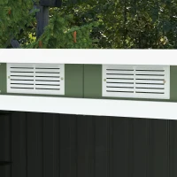 Outsunny magazie pentru scule de gradina, 280x130x172cm, Verde deschis(m-10)
