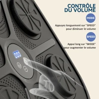 SPORTNOW Machine de boxe musicale boxe mural musique avec 9 vitesses et modes Bluetooth gants de boxe 41,8 x 44,6 x 7,5 cm noir(m-7)