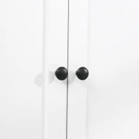 HOMCOM Buffet de cuisine armoire de cuisine multi-rangements 2 placards 2 portes tiroir niche MDF panneaux particules E1 blanc(m-9)