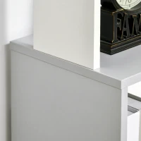 HOMCOM Bibliothèque étagère Design Moderne à 5 Niveaux – Rangement Pratique pour Maison ou Bureau, blanc et gris(m-8)