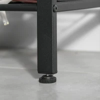 HOMCOM Porte-manteau, meuble d'entrée style industriel avec crochets amovibles, tringle à vêtements, étagère à chaussures(m-9)