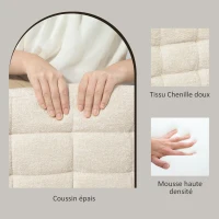 HOMCOM Lot de 2 tabourets de bar avec dossier, hauteur réglable et repose-pieds, cadre en acier, charge 120 Kg, beige(m-7)