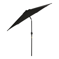Outsunny Parasol Inclinable Ø2,6m Polyester 180g Aluminium Noir