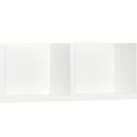 HOMCOM Wall Mount 84 CD / 56 DVD/Blu-ray/ Media Storage Rack 4 Cubes, Wooden Shelf Organiser Unit Bookcase Display, Set of 2, White(m-8)