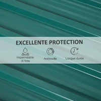 Outsunny Lot de 12 panneaux en acier galvanisé Résistant aux Intempéries, vert, dim. d'un panneau 129L x 45l cm(m-6)