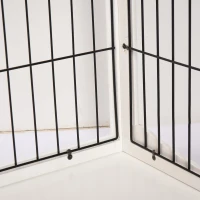 Pawhut® Klatka dla Psa do Domu 2 Drzwi Zwierzęta Domowe MDF Metal Biała(m-11)