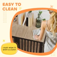 PawHut Dog Crate Furniture with Anti-Chew Resistant Mesh, Anti-Escape Single Door, for Large Dogs, 100 x 60 x 81.5 cm(m-7)