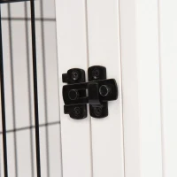 Pawhut® Klatka dla Psa do Domu 2 Drzwi Zwierzęta Domowe MDF Metal Biała(m-12)