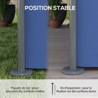 Outsunny Tonnelle de jardin 3 x 4 m tente de réception avec 6 rideaux amovibles à double toit pour patio, festival, bleu foncé(m-7)