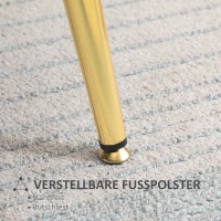 HOMCOM Loungefauteuil, Vintage Fauteuil in Fluweellook, Metalen Frame, 76 x 67 x 74 cm, Geel(m-7)