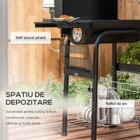 Outsunny Gratar Barbecue pe Carbune cu Rafturi(m-6)