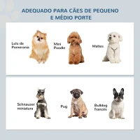 PawHut Comedouro Elevado para Cães com Suporte e 2 Tigelas Amovíveis de Aço Inoxidável 44x24x15 cm Cinza(m-7)