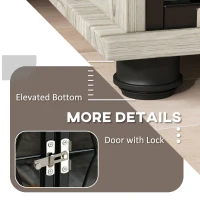 PawHut Indoor Dog Crate Furniture End Table w/ Plush Washable Cushion, Lockable Door, for Medium Dogs(m-7)