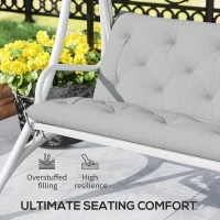 Outsunny Three-Seater Bench Cushion - Light Grey(m-5)