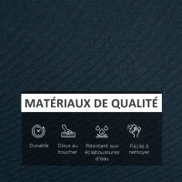 Outsunny Lot de 14 Housses de Rechange Coussins Salon de Jardin - 6 Housses Coussin d'assise, 8 Housses Coussin Dossier Bleu(m-5)