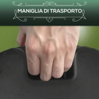 Outsunny Base per Ombrellone da 15kg Rotonda per Pali da Ø24-38mm, Plastica e Cemento, Ø46.5 cm, Nero(m-6)