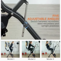 SPORTNOW 5-In-1 Folding Exercise Bike with Arm Workout Bands, Quiet 8-Level Magnetic Resistance Foldable Exercise Bike with LCD, Tablet Holder, Hand Pulse Sensor for Home Use Indoor Cycling, Black(m-4)