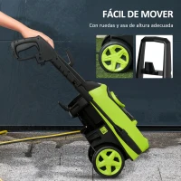 DURHAND Hidrolimpiadora de Alta Presión 1800W con Accesorios Ángulo Ajustable y Parada Automática 33x31,5x80,5 cm Verde y Negro(m-8)