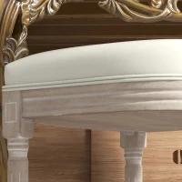 HOMCOM Set of Two French Style Wooden Dining Chairs - Cream White(m-9)