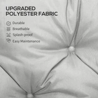 Outsunny Three-Seater Bench Cushion - Light Grey(m-4)