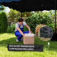 Outsunny Tenda Dobrável Pop UP Tenda 3x3 m Tenda para Eventos com Proteção UV50+ Altura Ajustável e Bolsa de Transporte Azul(m-9)