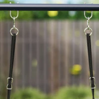 AIYAPLAY Conjunto de Baloiços para Crianças com 2 Baloiços Simples e 1 Baloiço Plataforma 365x180x184 cm Multicor(m-8)
