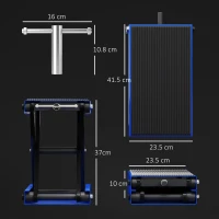 DURHAND 500KG Motorcycle Lift Scissor Jack, Height Adjustable Motorbike Stand with Anti-Slip Wide Deck, Heavy Duty Steel Motorbike Repair Lift Hoist Stand for Home Garage, Blue(m-3)