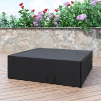 Outsunny Large Patio Garden Furniture Set Cover 600D Oxford Square Waterproof, 230 x 230 x 70 cm, Black(m-8)