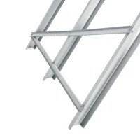 DURHAND Cavalete para Serrar Dobrável com Altura Ajustável Estrutura Triangular de Metal Suporte para Lenha 83x83x79 cm Prata(m-8)