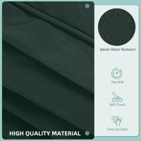 Outsunny Garden Rattan Sofa Cushion Polyester Cover Replacement Outdoor- No Cushion Included, Dark Grey(m-5)