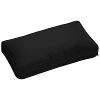 Outsunny Garden Rattan Sofa Cushion Polyester Cover Replacement Outdoor- No Cushion Included, Black(m-8)